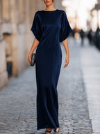 Elegant batwing-maxikjole til kvinder