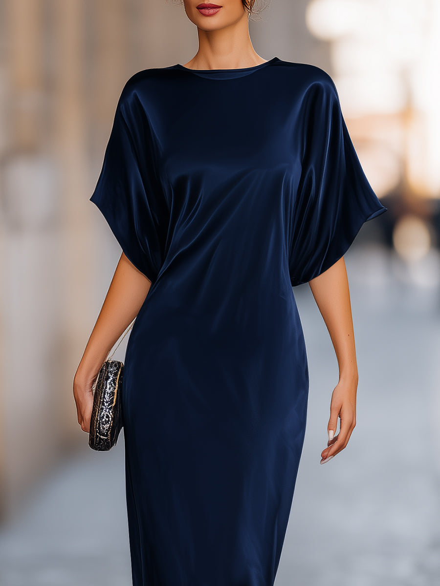 Elegant batwing-maxikjole til kvinder