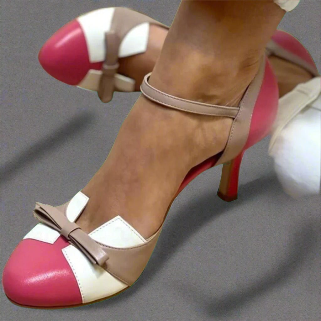 Women’s Bow Detail Ankle Strap Pumps