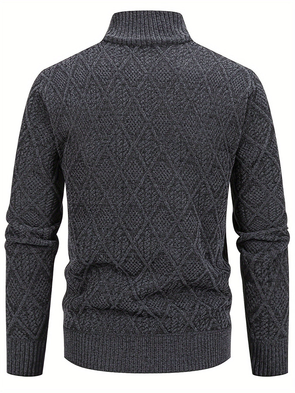 Cardigan da uomo con motivo geometrico e chiusura a zip