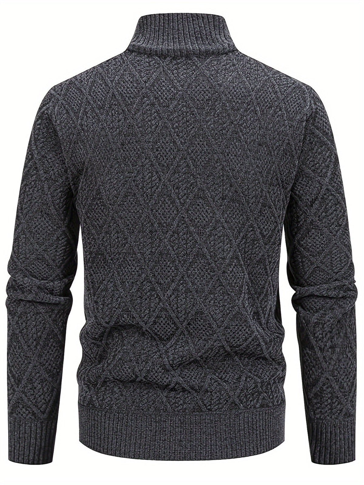 Cardigan da uomo con motivo geometrico e chiusura a zip