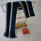 Men’s Striped Fringed Winter Scarf