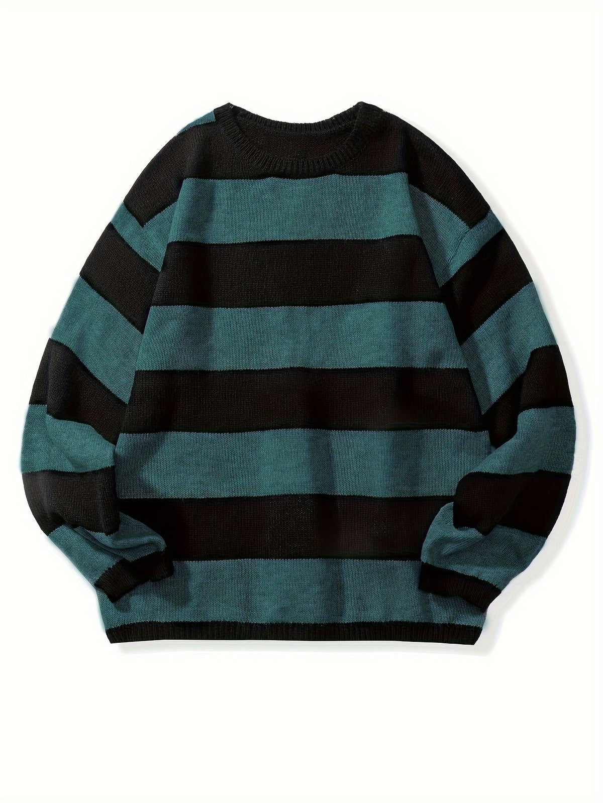 Maglione da uomo a girocollo a righe