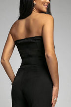 Damen trägerloser Jumpsuit mit figurbetonter Silhouette für elegante Anlässe
