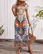 Women's Bohemian Print Maxi Dress