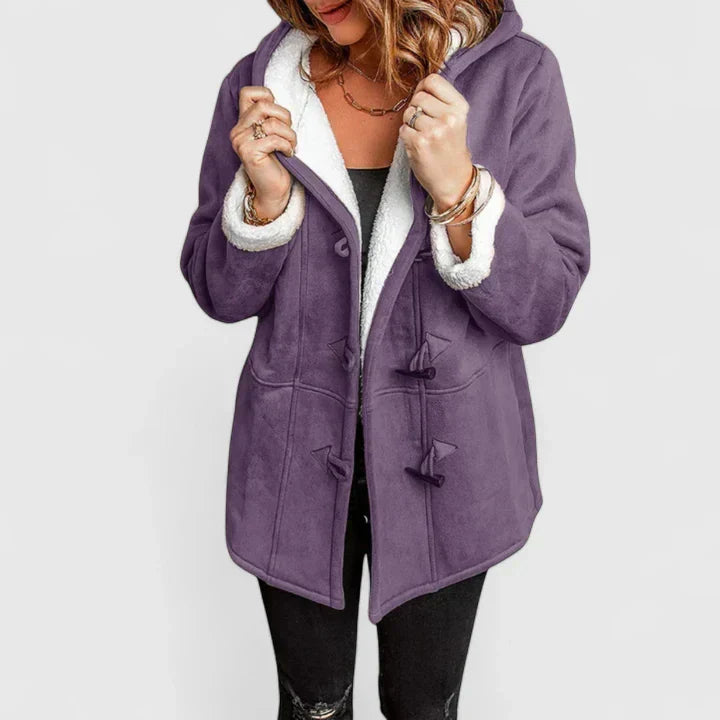 Women's Hooded Sherpa-Lined Toggle Jacket
