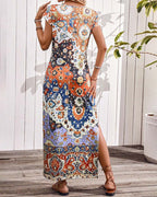 Women's Bohemian Print Maxi Dress