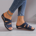 Bequeme Damensandalen für den Sommer mit Cut-Out-Riemendesign und gepolsterter Sohle
