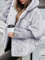 Damen-Steppjacke aus Kunstpelz
