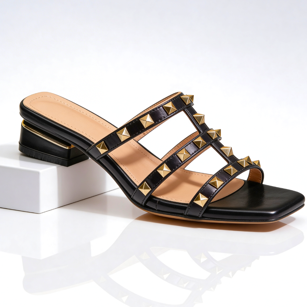 Women’s Studded Strappy Low Heel Sandals