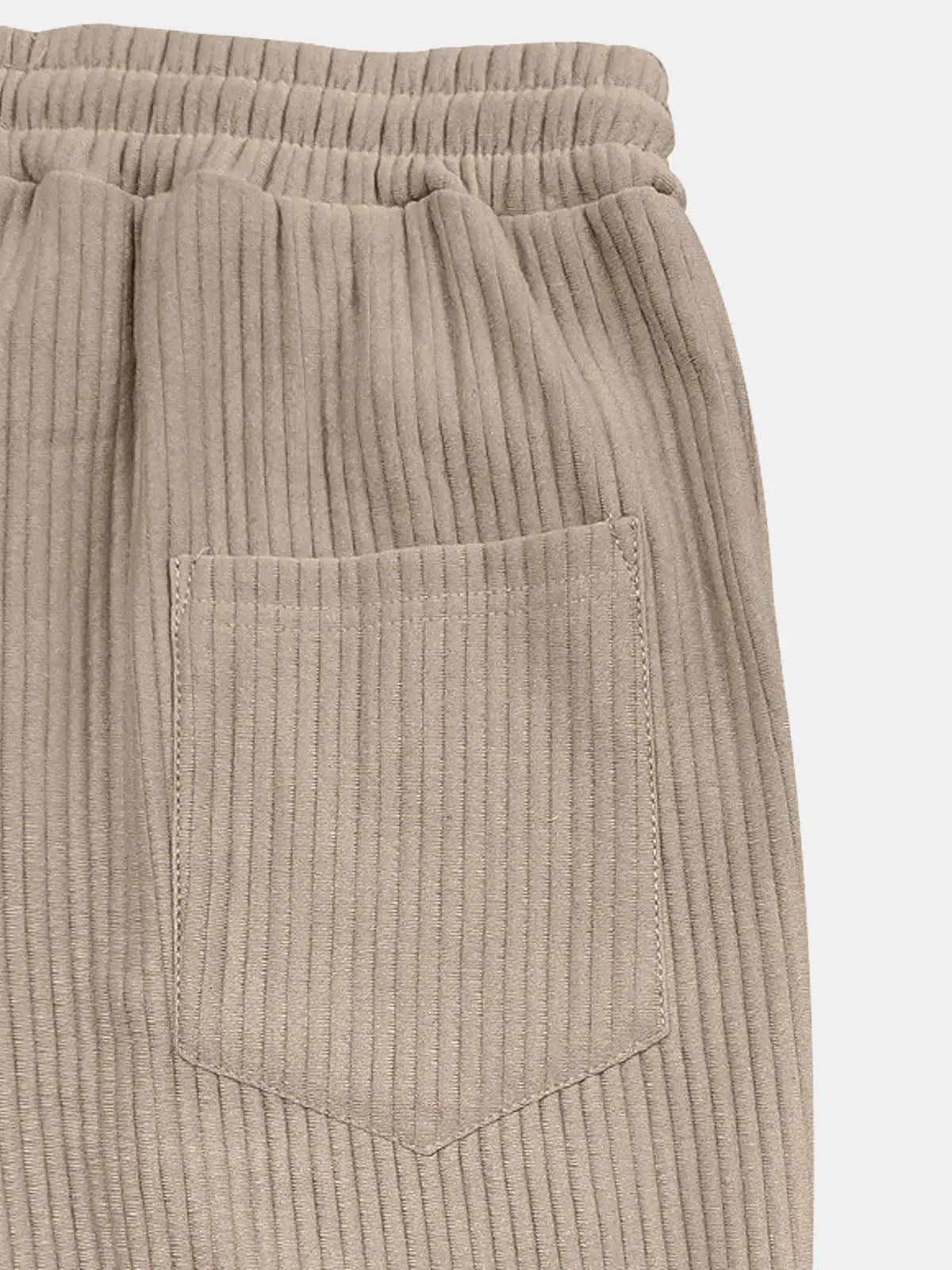 Herren-Loungebundhose mit Rippenstruktur, elastischem Bund und lockerem Schnitt