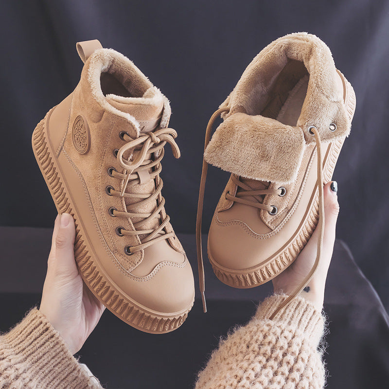 Women's Faux Fur Lined Lace-Up Boots