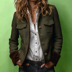 Women’s Herringbone Military Jacket