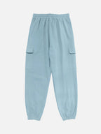 Leichte Herren-Linen-Mischung Cargo-Jogginghose mit lockerem Schnitt und Kordelzug in der Taille