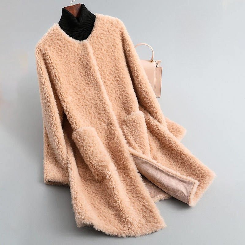 Women's Faux Fur Teddy Longline Coat
