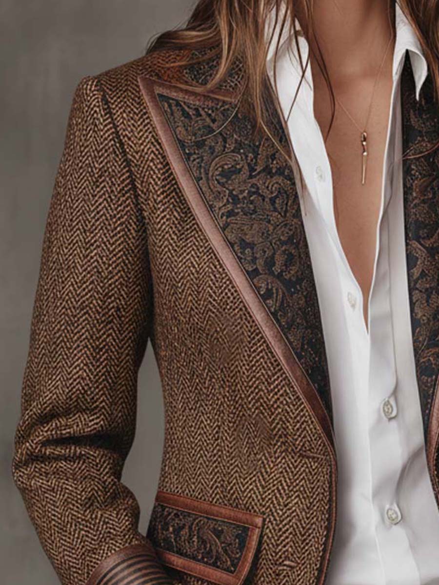 Figursyet blazer til kvinder med reverskrave