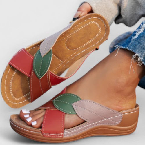 Women's Leaf Strap Comfort Sandals