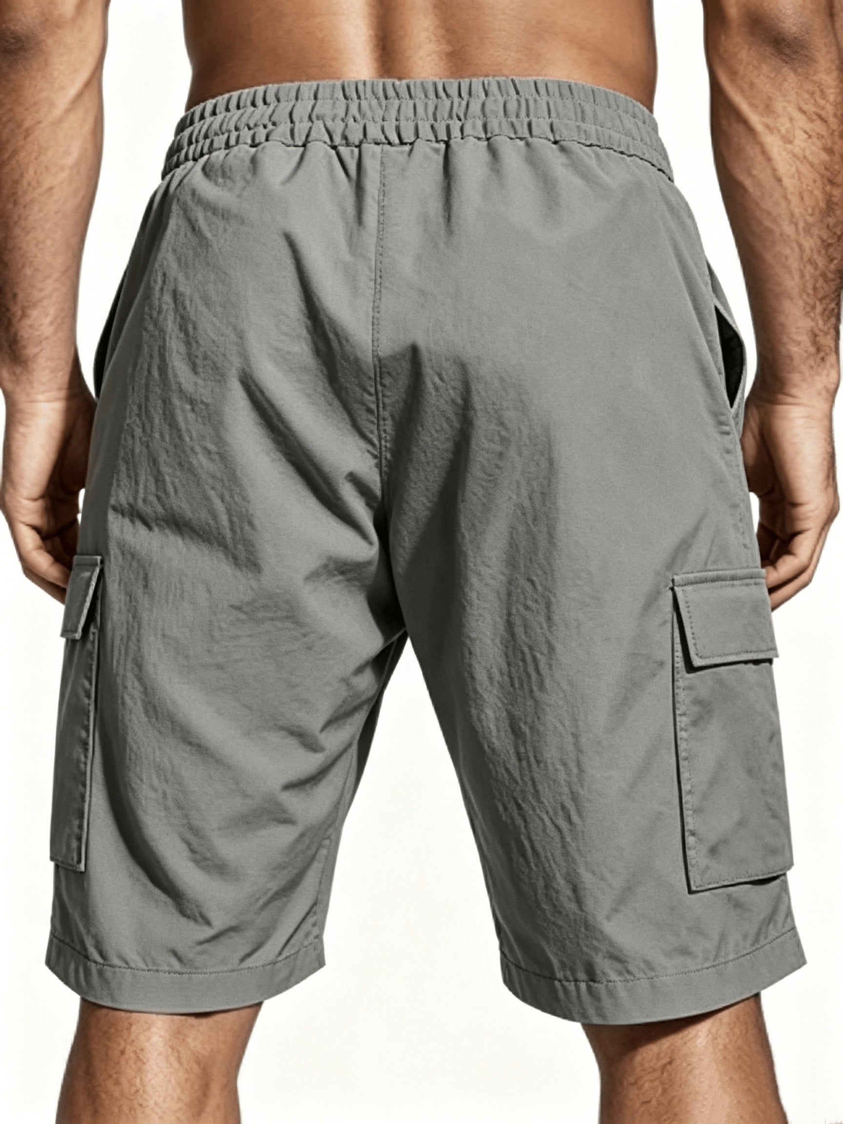 Herrshorts med dragsko och cargofickor