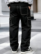Men's Contrast Stitch Cargo Trousers