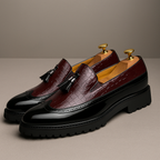 Men's Croc Embossed Tassel Loafers