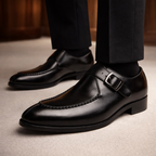 Dressloafers för herr med spänne och rem