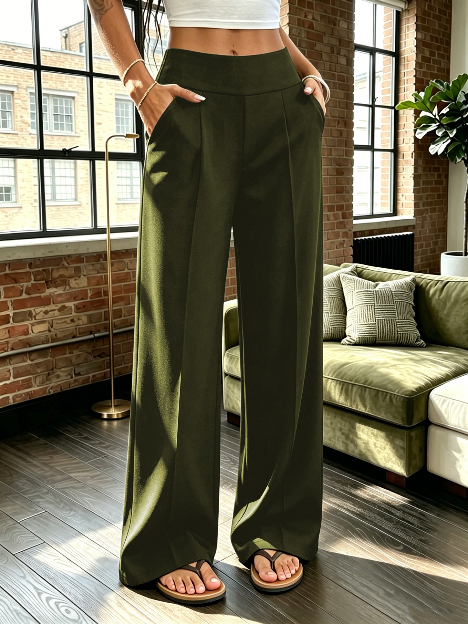 Women’s High-Waisted Wide-Leg Trousers