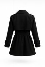 Damen-Trenchcoat mit zweireihiger Knopfleiste und Gürtel