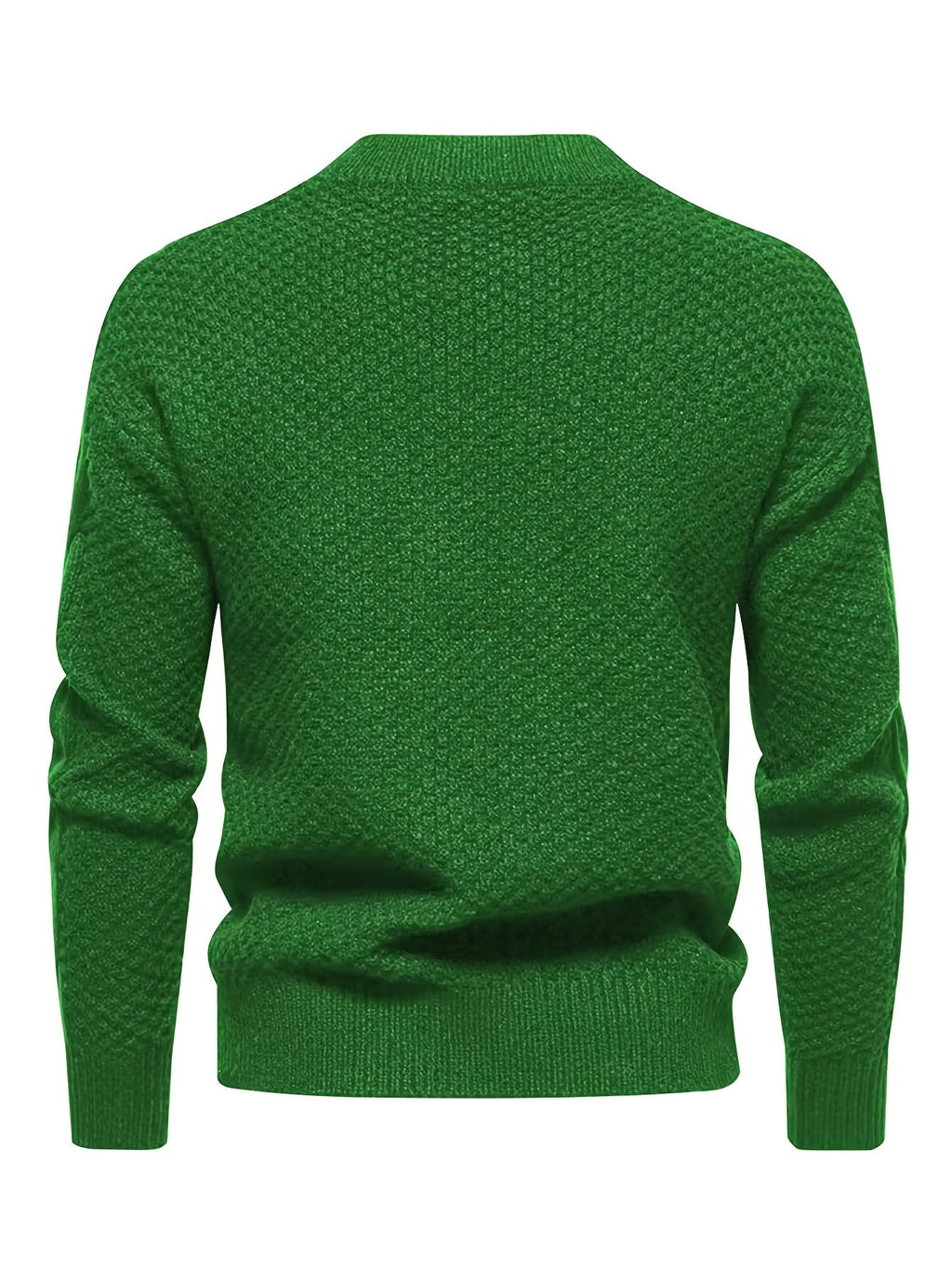 Kabelstrikket rundhalset sweater til mænd