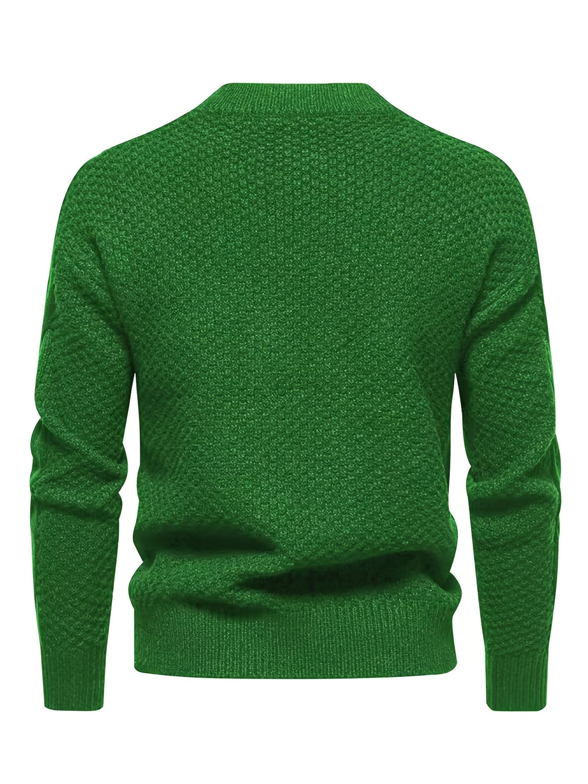 Kabelstrikket rundhalset sweater til mænd