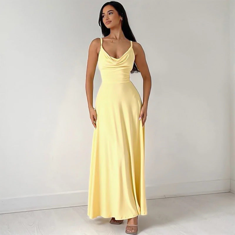 Ärmelloses Maxikleid für Damen mit tailliertem Schnitt für alltägliche Eleganz