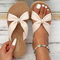 Naisten rusetilliset mukavat slip-on-sandaalit