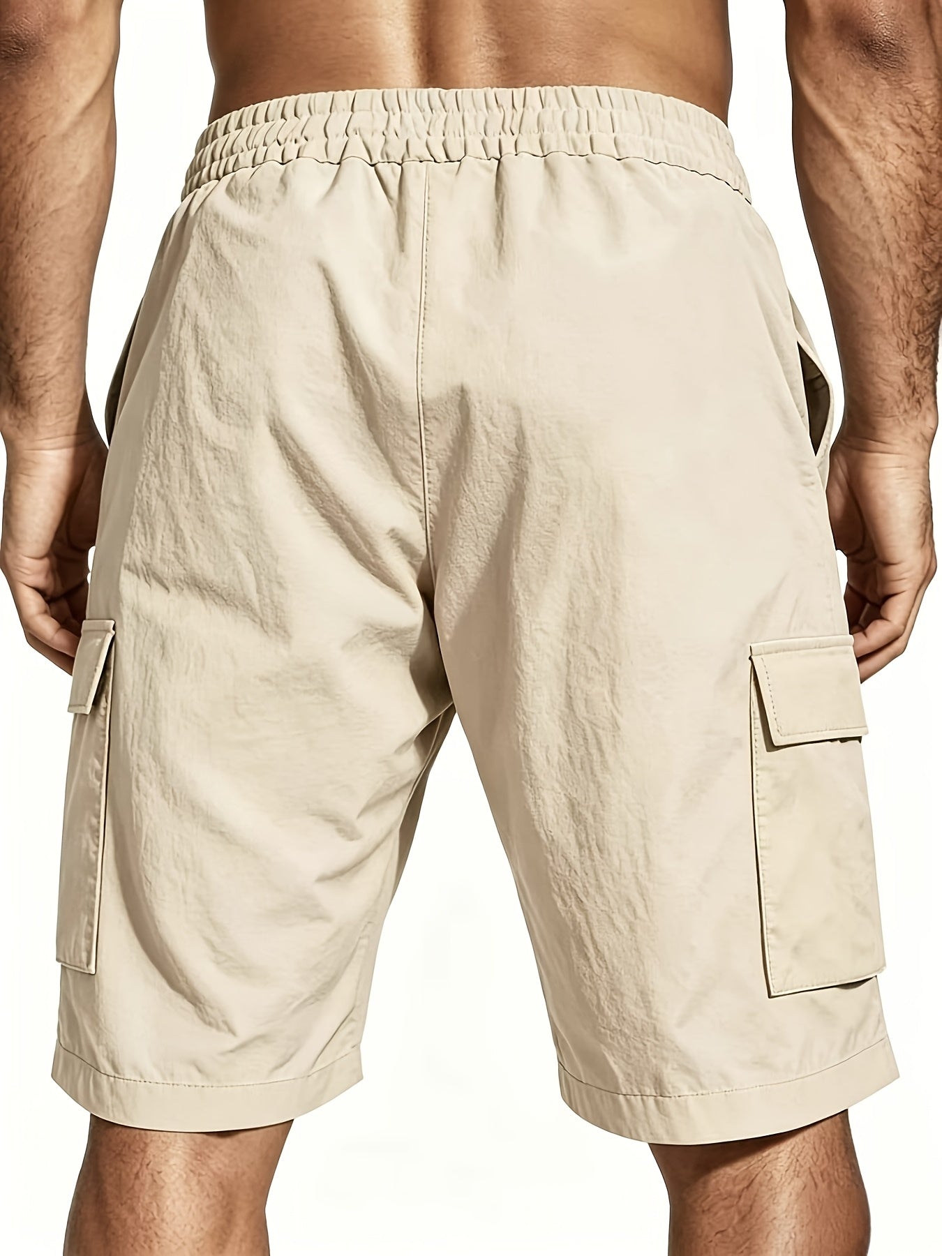 Herrshorts med dragsko och cargofickor