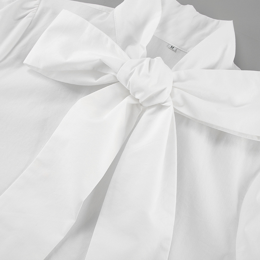 Damen Schleifenkragen-Bluse mit eleganter, strukturierter Passform und langen Ärmeln