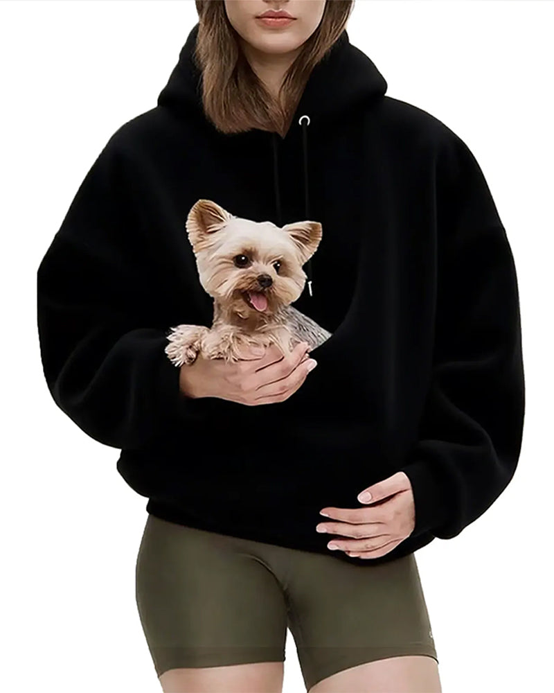 Sweat à capuche ample en molleton pour femme