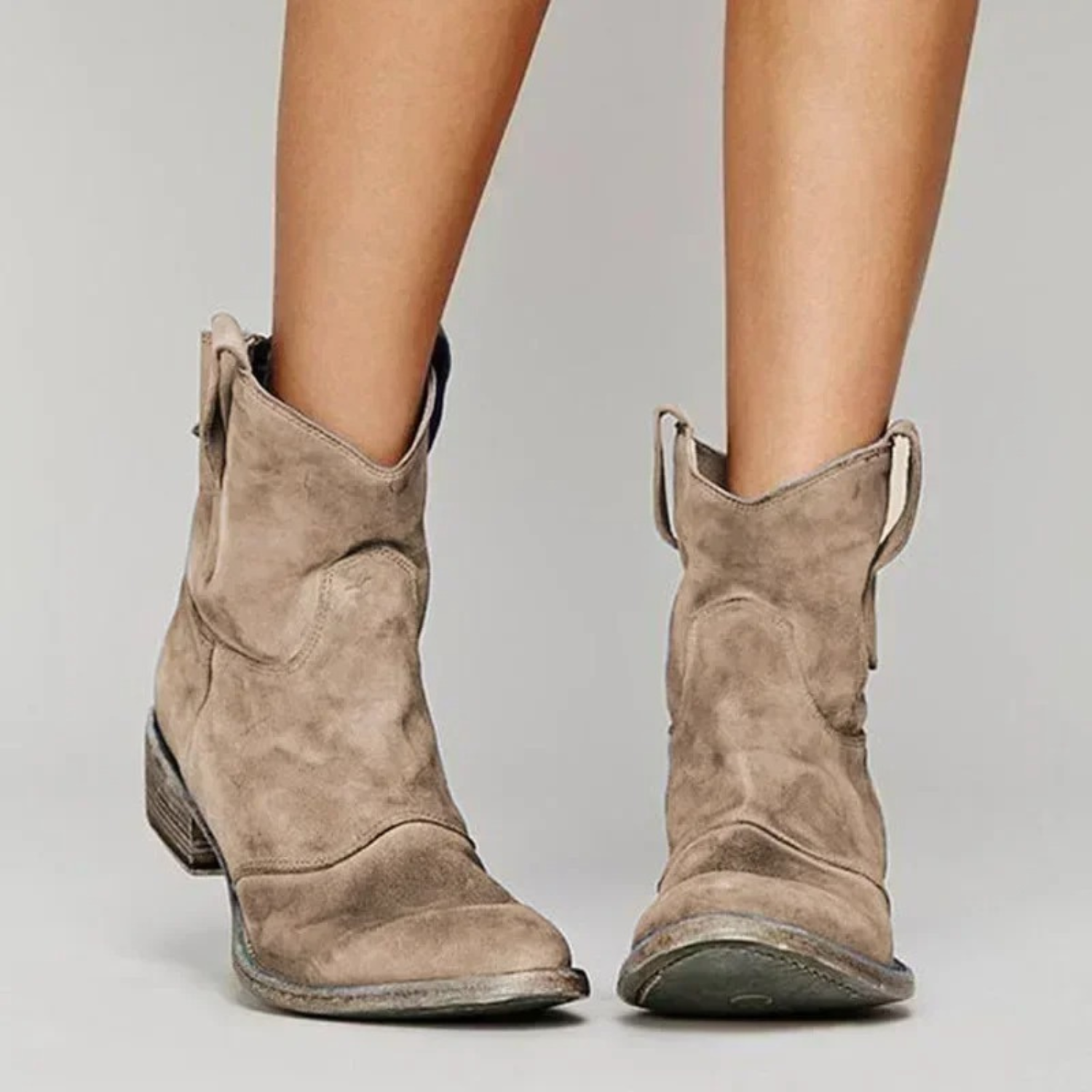 Women Cowboy Ankle Boots with Comfortable Fit and Stylish Western Design