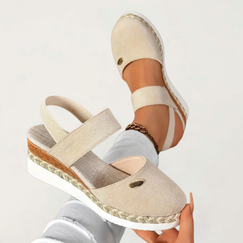 Damen Slingback Espadrille Flache Schuhe