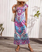 Women's Bohemian Print Maxi Dress