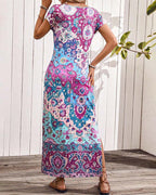 Women's Bohemian Print Maxi Dress