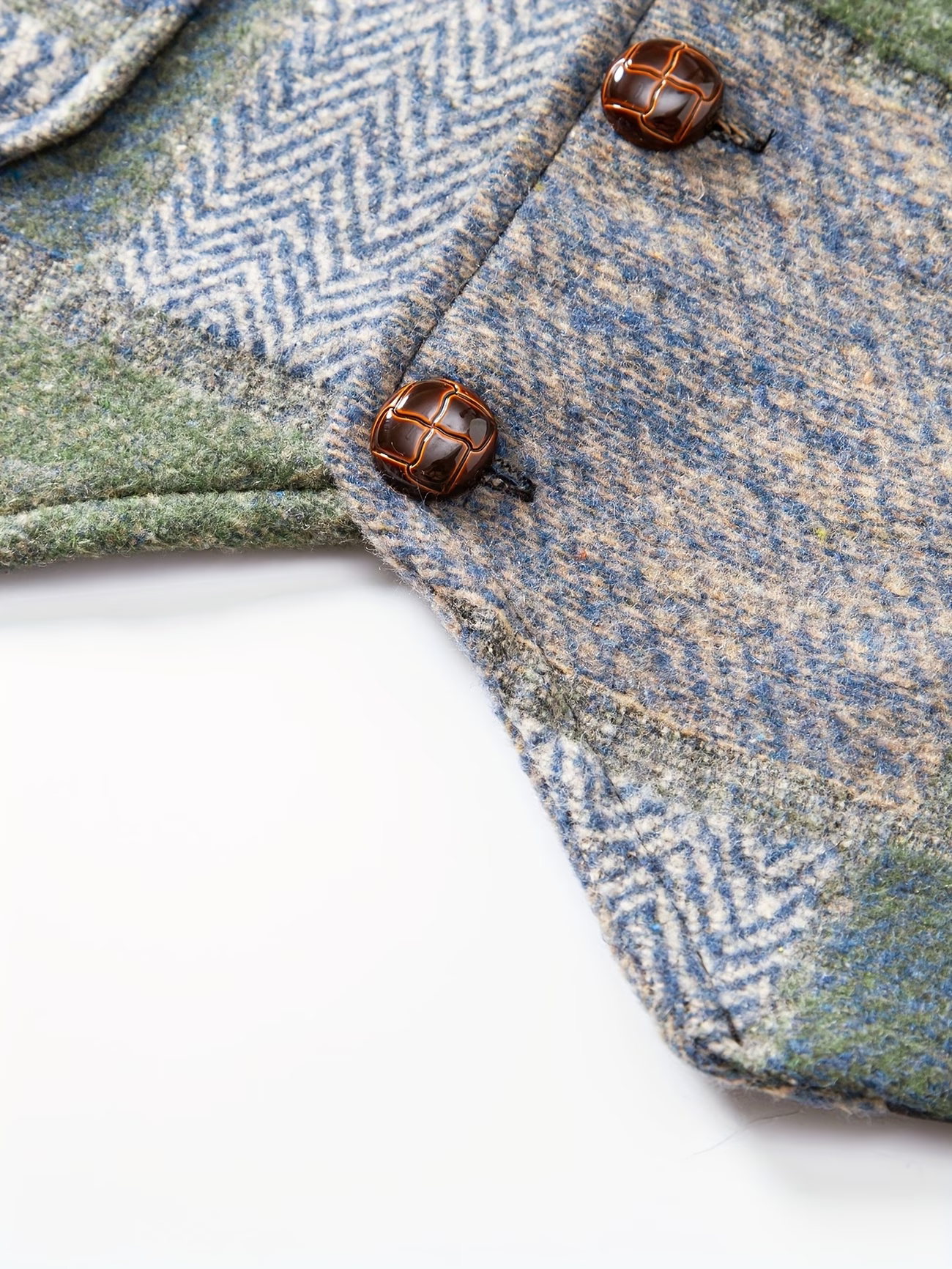 Gilet sartoriale patchwork da uomo