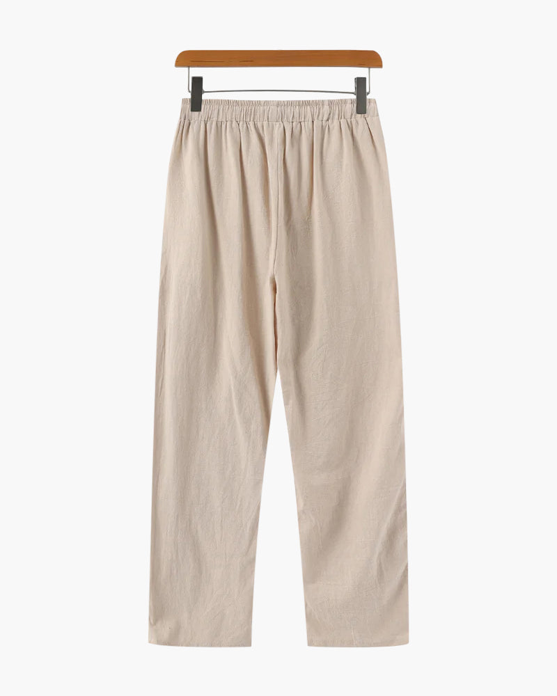 Herren Leichte Kordelzug-Hose mit schmal zulaufendem Bein, elastischem Bund und entspanntem Alltags-Schnitt