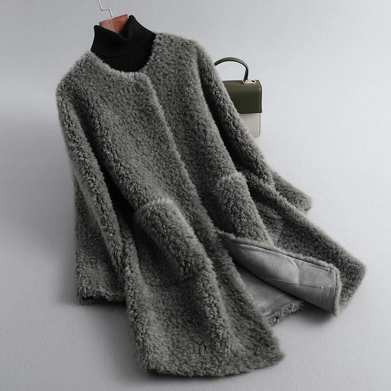 Women's Faux Fur Teddy Longline Coat