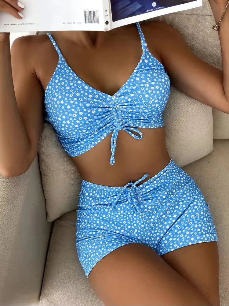 Trendy Dames Tankini Set met Print en Flatterende Pasvorm