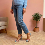 Damen Pumps mit Schleifenakzent, Knöchelriemen und Blockabsatz
