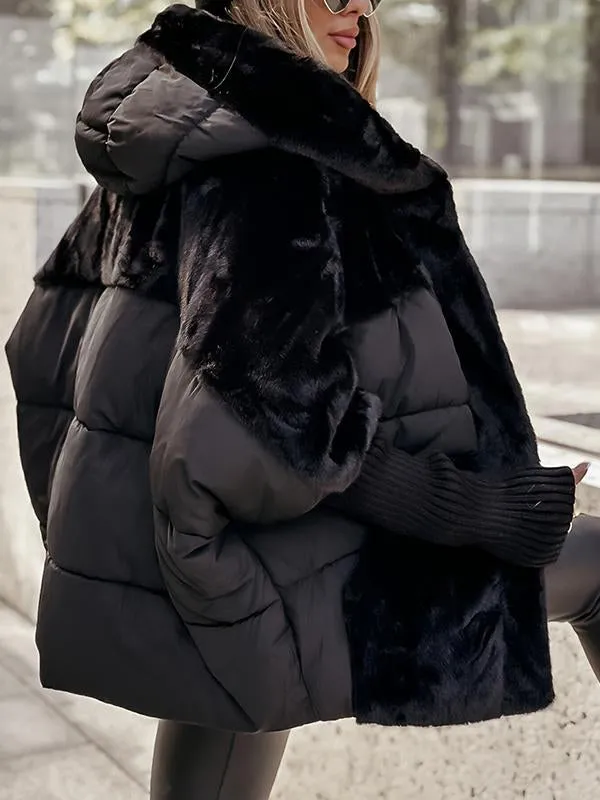 Damen-Steppjacke aus Kunstpelz