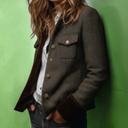 Women’s Herringbone Military Jacket
