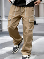 Men's Contrast Stitch Cargo Trousers