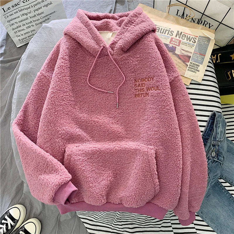Sweat à capuche en polaire pour femme