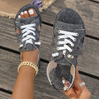 Women's Lace-Up Cutout Sandals