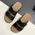 Herren-Komfort-Sandalen zum Hineinschlüpfen mit Doppelschnalle
