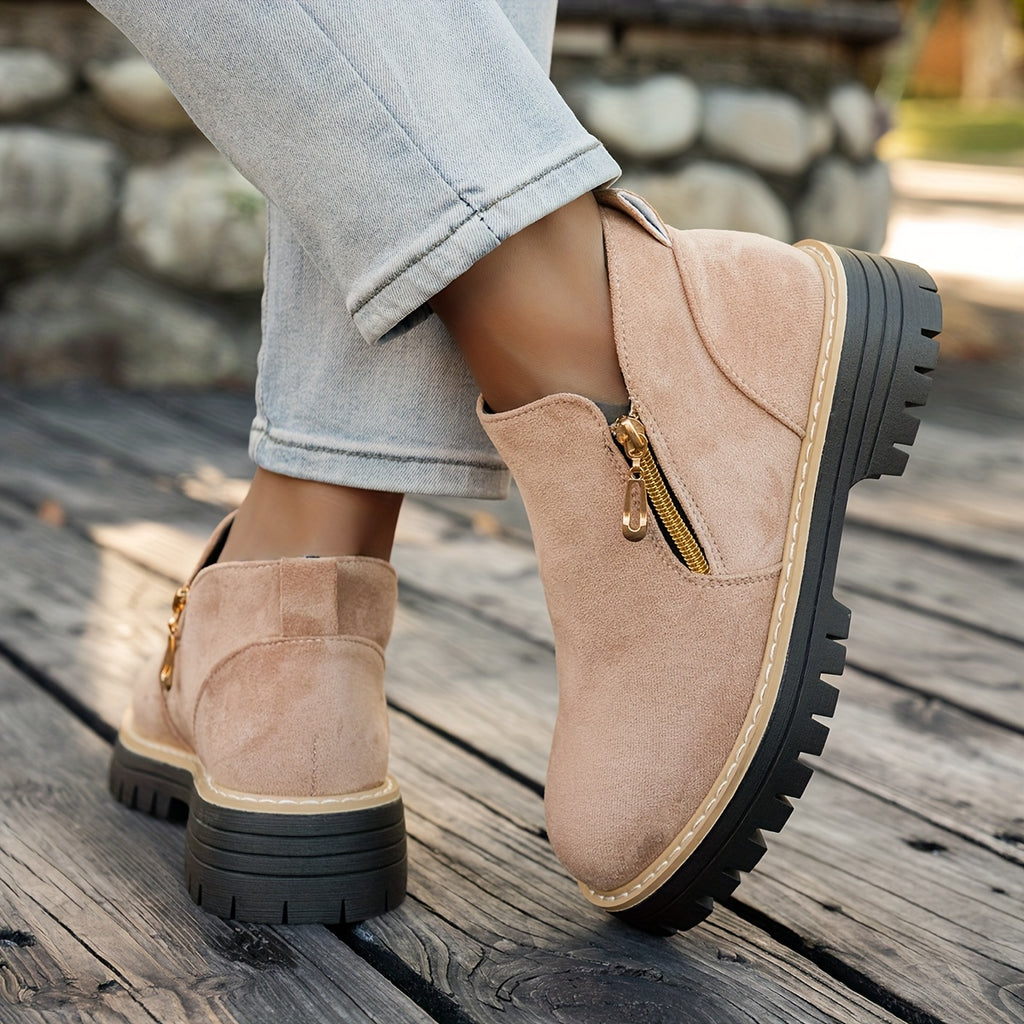 Women’s Side Zip Platform Ankle Boots